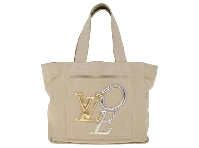 Bolso tote Louis Vuitton Love Beige Lienzo  ref.1418642