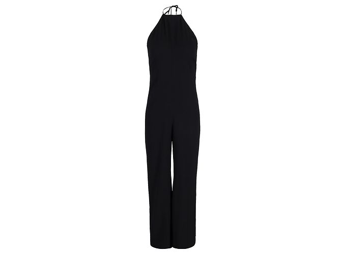 Macacão Ba&Sh Halter em Viscose Preta Preto