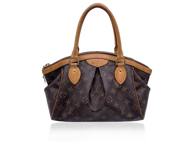 Louis Vuitton Bolsa de lona marrom com monograma Tivoli PM  ref.1418739