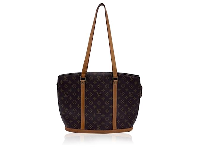 Louis Vuitton Borsa tote Babylone in tela monogramma vintage Marrone  ref.1418741