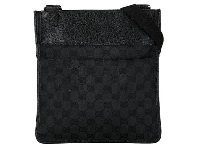 Bolsa de ombro em lona GG da Gucci 27639 em muito bom estado Preto  ref.1418746