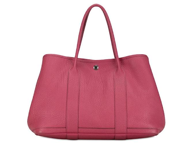 Hermès Sac à main Hermes Garden Party PM en négoce rose violet en très bon état Cuir  ref.1418768