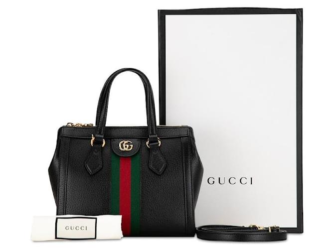 Gucci GG Ophidia Leather Handbag  Leather Handbag 547551 in excellent condition Black  ref.1418769