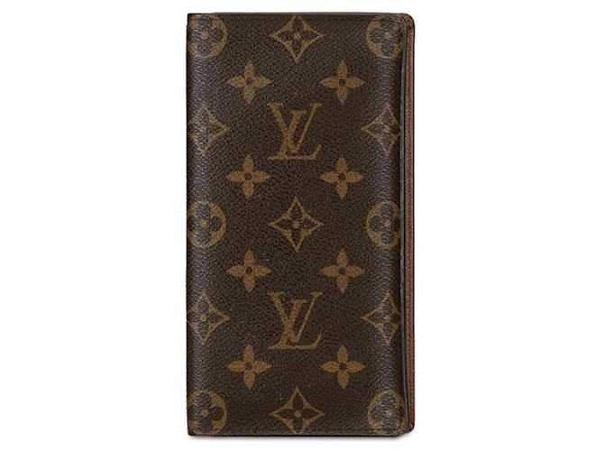 Cartera Larga Monograma Louis Vuitton M60825 de PVC Marrón en Muy Buen Estado Castaño Lienzo  ref.1418776