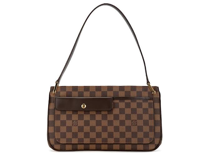 Bolsa de ombro Louis Vuitton Damier Aubagne N51129 em couro PVC em muito bom estado Marrom Plástico  ref.1418787