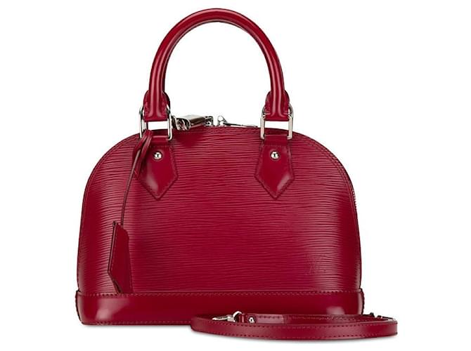 Louis Vuitton Bolsa de couro Alma BB M40850 em boa condição Roxo  ref.1418795