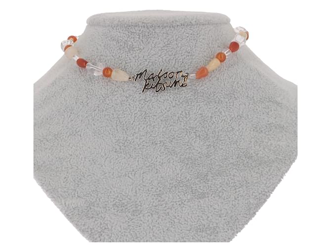 Autre Marque MAISON KITSUNE  Necklaces T.  metal Orange  ref.1418807