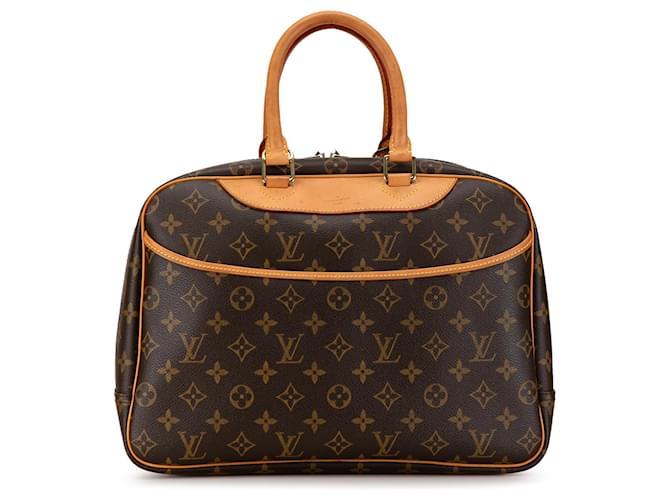 Louis Vuitton Monogramme Marron Deauville Cuir Toile  ref.1418907