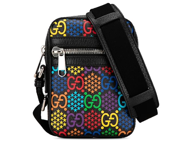 Gucci Black GG Supreme Psychedelic Crossbody Bag Cloth Cloth  ref.1418980