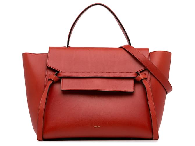 Céline Celine Rote Mini-Gürteltasche Leder Kalbähnliches Kalb  ref.1418989