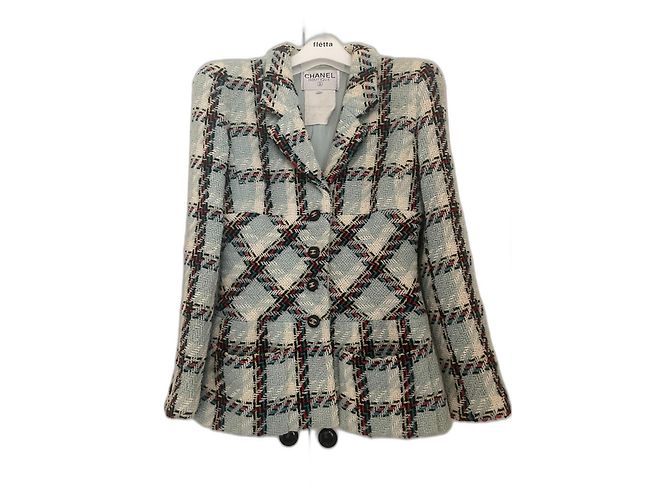 Cambon Chanel 1995 runway Barbie Blue Jacket FR38
