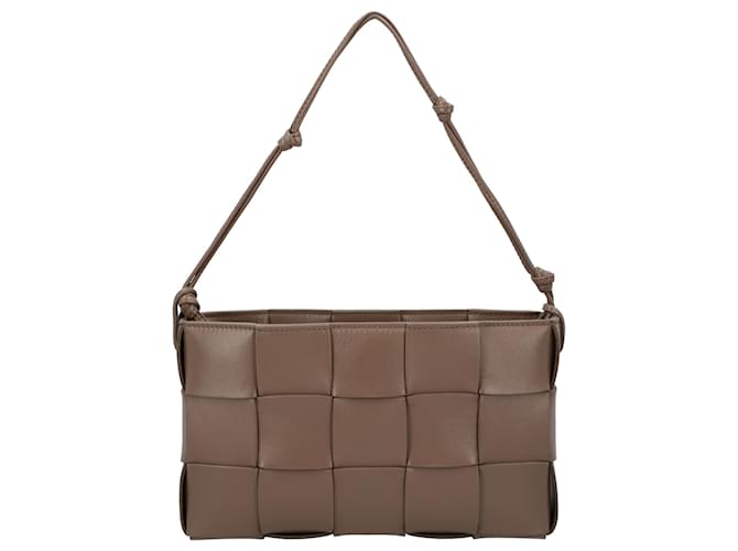 Bottega Veneta Cassette Pouch On Strap brown Leather  ref.1419023