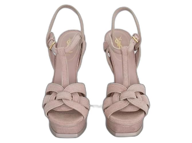 Yves Saint Laurent Tribute sandals Pink Leather  ref.1419054