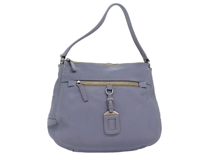 PRADA Borsa Tote Pelle Grigia Auth 76971 Marrone  ref.1419068