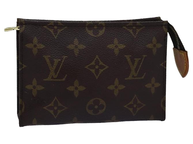 Toilette Poche Monogram Louis Vuitton 15 Pochette M47546 Auth LV 76908 Monogramme  ref.1419083