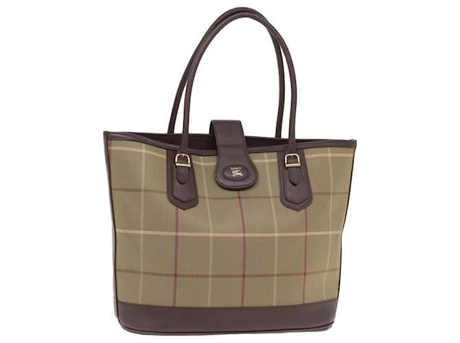 Autre Marque Burberrys Nova Check Tote Bag Canvas Beige Auth yk12860 Leinwand  ref.1419119