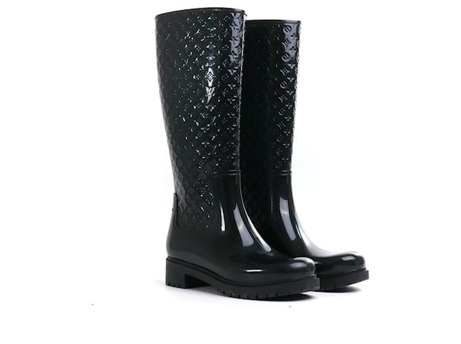 LOUIS VUITTON Bottines T.UE 39 Cuir Noir  ref.1419154