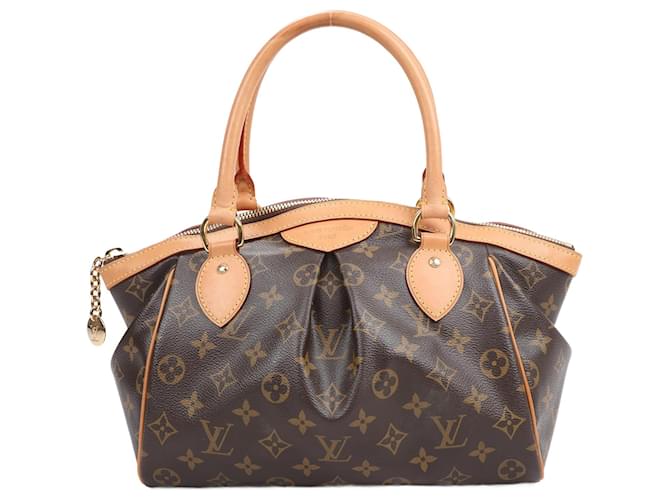 Bolso Louis Vuitton Monogram Canvas Tivoli PM M40143 Castaño Cuero  ref.1419176