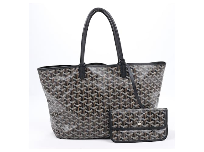 Goyard Saint Louis PM Bolsa de ombro em PVC e couro em marrom  ref.1419180