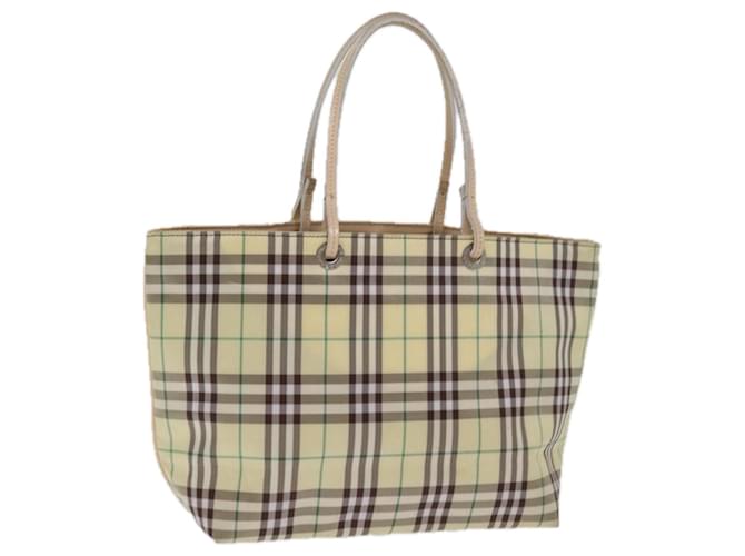 BURBERRY Nova Check Tote Bag Nylon Beige Authentique 76851  ref.1419363