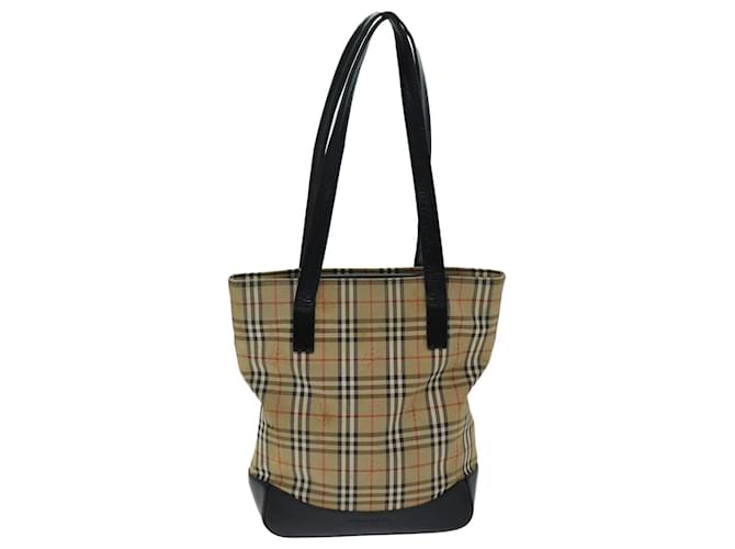 BURBERRY Nova Check Tote Bag Canvas Beige Auth yk12758 Cloth  ref.1419372