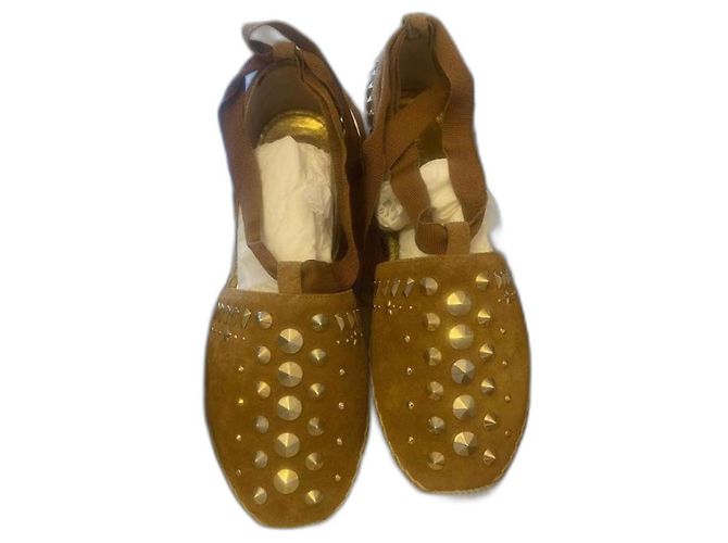 Jimmy Choo Espadrilles Leder Hellbraun 37