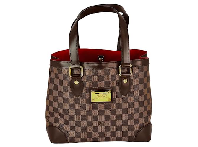 Organizer Louis Vuitton Hampstead PM Damier Ebene Canvas Tote Brown Cloth  ref.1419432