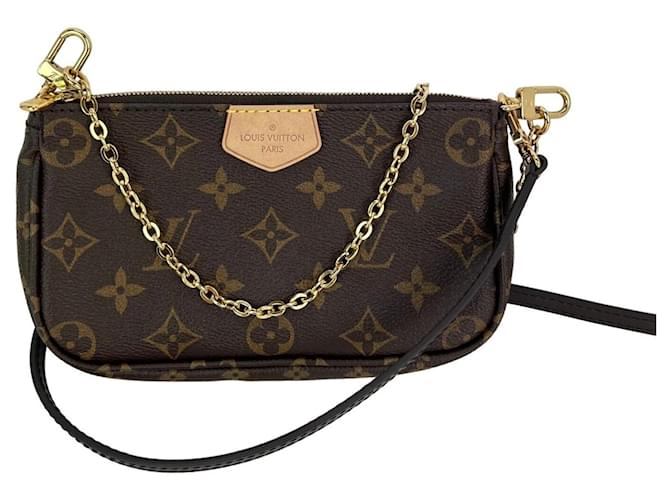 Louis Vuitton Pochette de bolso de hombro Multi Pochette Castaño