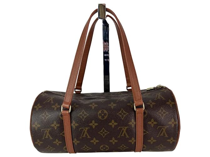 LOUIS VUITTON Papillon 30 Monogram Vintage Handbag Brown Cloth  ref.1419443