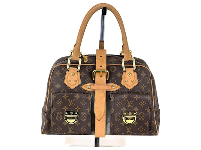 Louis Vuitton Manhattan GM Monogram Canvas Sac à main d'épaule Occasion Toile Marron  ref.1419474