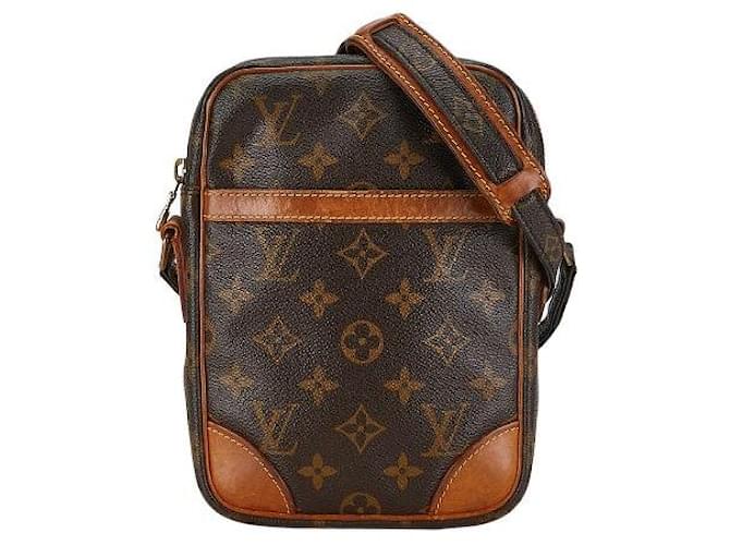 Louis Vuitton Bolsa de ombro Danúbio em couro PVC M45266 em boa condição Marrom Lona  ref.1419543