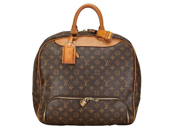 Louis Vuitton Monogram Evasion Boston Travel Bag M41443 Brown PVC Leather in Very Good Condition Cloth  ref.1419545