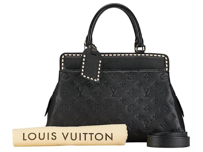 Louis Vuitton Bolso Vosgos De Piel M41491 en buen estado Negro Cuero  ref.1419547