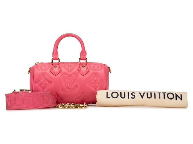 Sac à main Louis Vuitton Monogram Papillon BB avec chaîne, sac à bandoulière 2WAY M59826 en cuir de veau rose en très bon état  ref.1419553