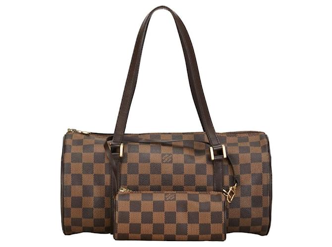 Louis Vuitton Damier Papillon 30 Handbag N51303 Brown PVC Leather in Very Good Condition Plastic  ref.1419577