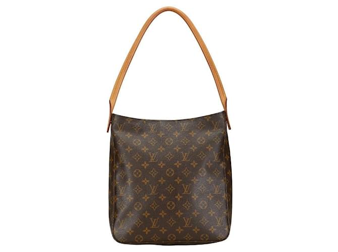 Louis Vuitton Looping GM Canvas Shoulder Bag M51145 in good condition Brown Cloth  ref.1419580