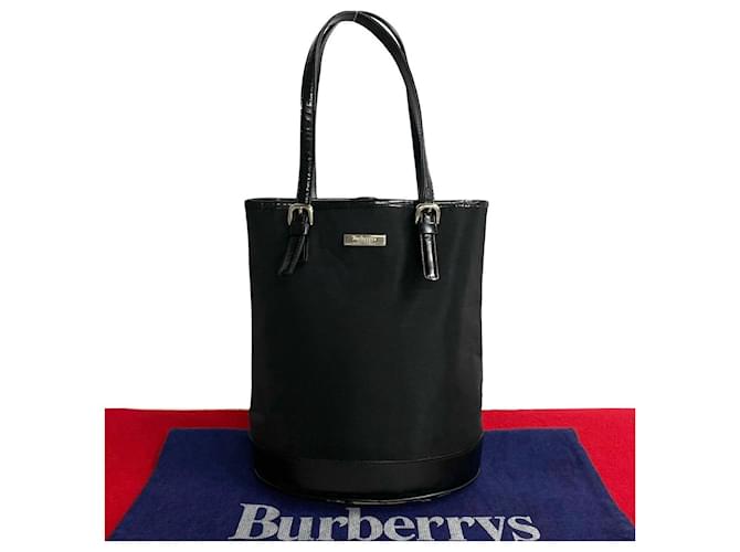 Borsa tote mini in tela Burberry Borsa in tela in ottime condizioni Nero  ref.1419585