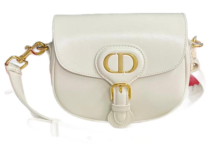 Dior Leather Bobby Bag  Leather Crossbody Bag in Great Condition White  ref.1419618