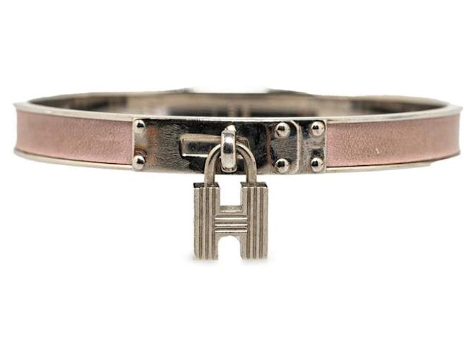 Hermès Bracciale rigido in metallo Hermes Kelly H Lock in buone condizioni Argento  ref.1419641