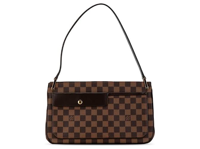 Bolsa de ombro Louis Vuitton Damier Aubagne N51129 em couro PVC em ótimo estado Marrom Lona  ref.1419669