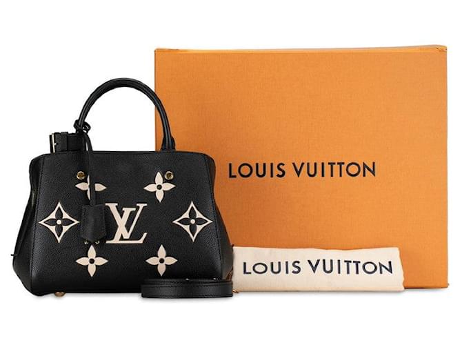 Louis Vuitton Montaigne BB Bolso de cuero M45778 En muy buenas condiciones Negro  ref.1419670