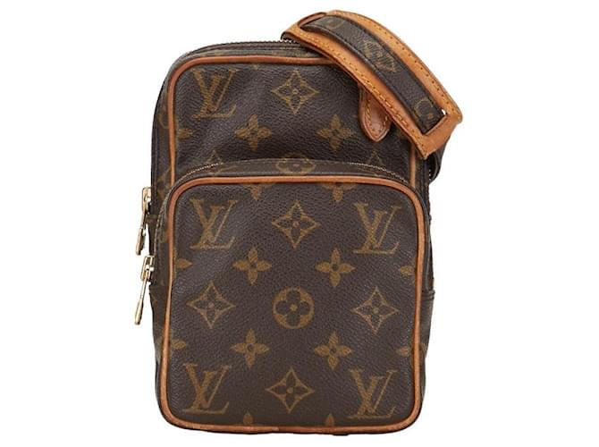 Bolsa de ombro Mini Amazon Monograma Louis Vuitton M45238 em PVC marrom em muito bom estado Plástico  ref.1419676