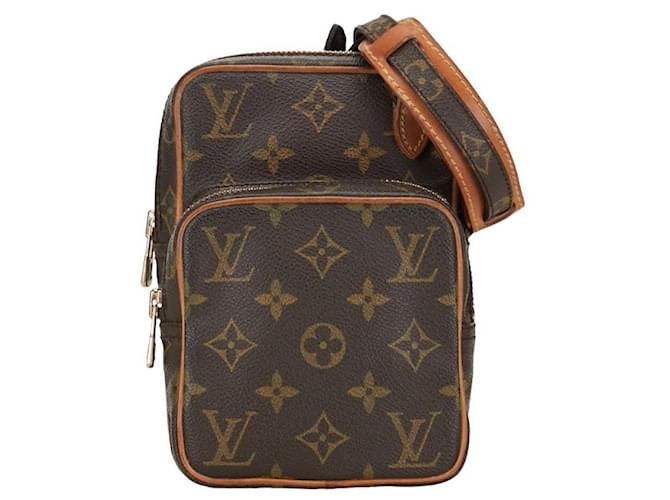 Louis Vuitton Mini Bolso Bandolera De Lona Amazon M45238 en buen estado Castaño Lienzo  ref.1419677