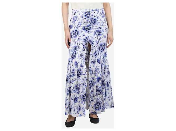 Autre Marque Blue Delliah printed cotton maxi skirt - size S  ref.1419733