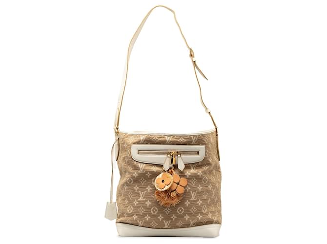 Louis Vuitton Marron Monogram Sabbia Besace Coton Tissu Beige  ref.1419812