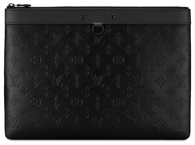 Bolsa Louis Vuitton Black Monogram Shadow Discovery Preto Couro Bezerro-como bezerro  ref.1419818