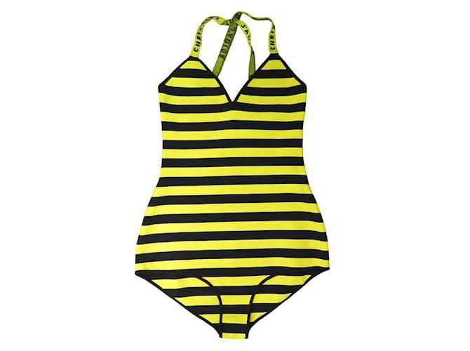 NEUF MAILLOT DE BAIN CHRISTIAN DIOR A RAYURES 8E24020AM451 S 36 SWIMSUIT Synthétique  ref.1419862