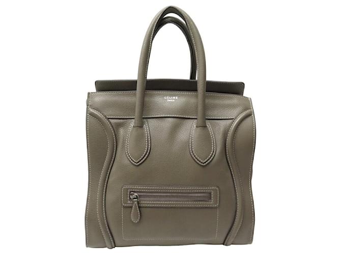 Céline CELINE LUGGAGE MINI HANDBAG IN TAUPE GRAIN LEATHER HAND BAG PURSE  ref.1419886