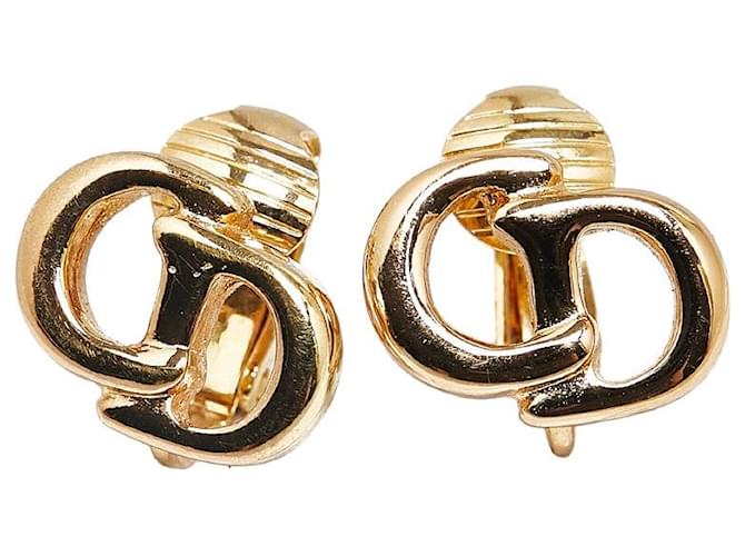 Dior CD Logo Earrings Metal Earrings in Excellent condition Golden  ref.1419930