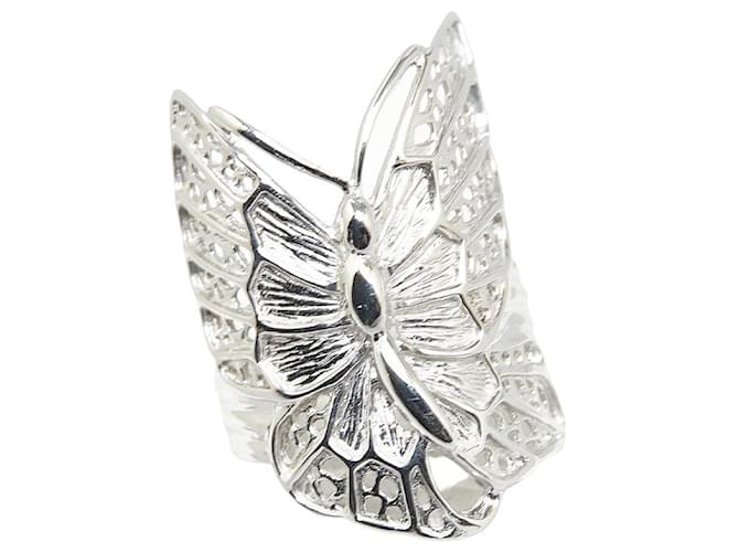 & Other Stories Pt900 Platinum Butterfly Ring Size 12 in Great Condition Silvery Metal  ref.1419934